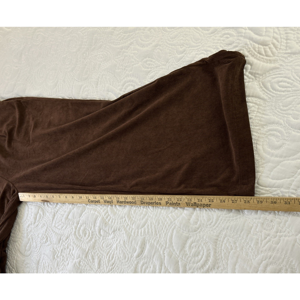 Commense Brown Jumpsuit Overalls Ribbed Corduroy Wide Legs Women's XL - Picture 6 of 11